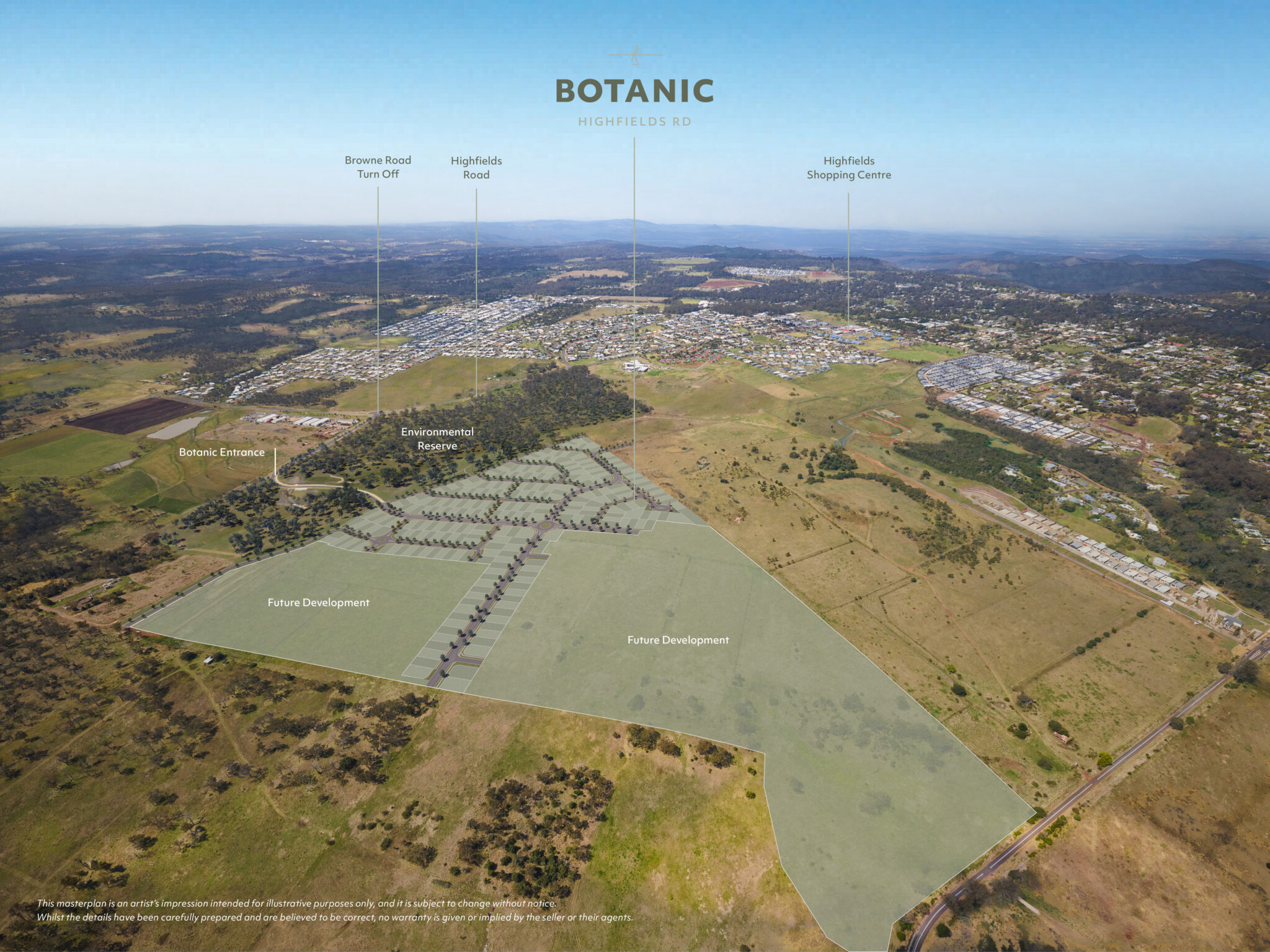 Botanic aerial with location tags